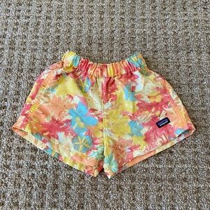 Patagonia Baby Baggies Shorts Boys Girls Swim Hawaiian Print Active 6-12months
